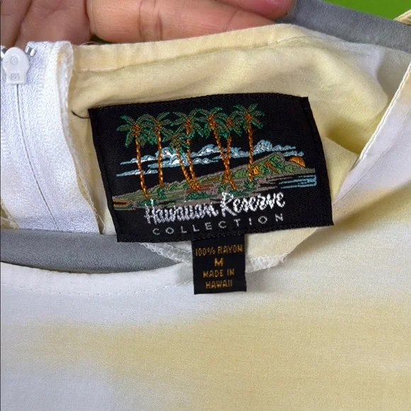 Vintage yellow and Green Puff Sleeve Sheath Midi Dress - Picture 2 of 9